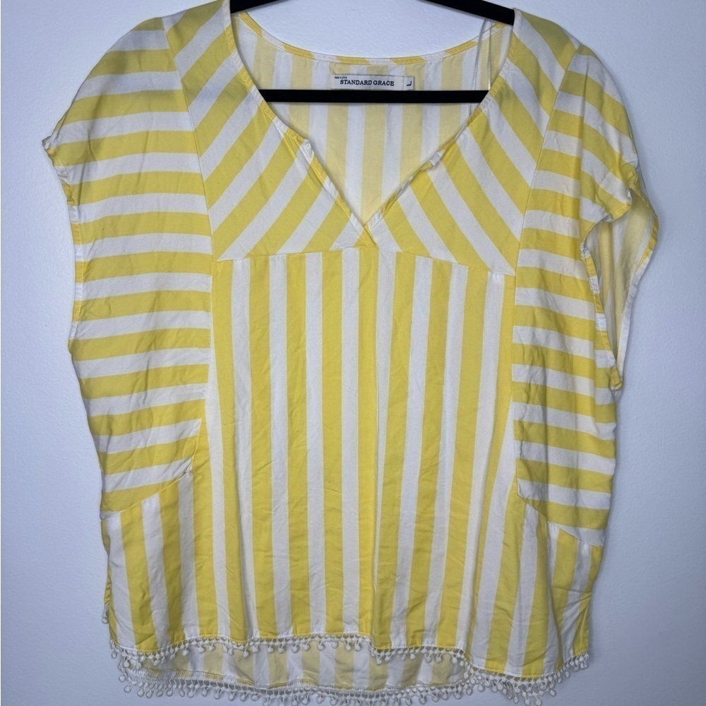 Standard Grace sunny stripes tassel top